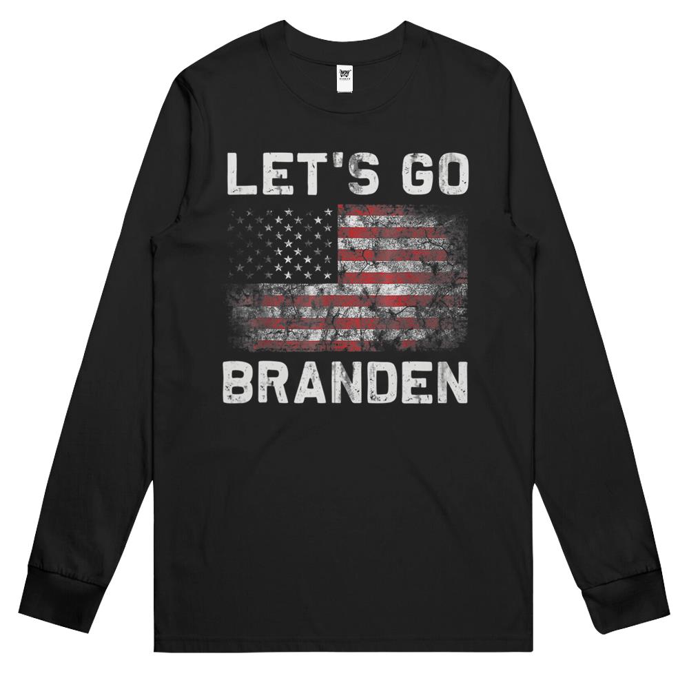 Let’S Go Braden Brandon Us Flag Tee Funny Trendy Sarcastic Men Women Long Sleeve T Shirts