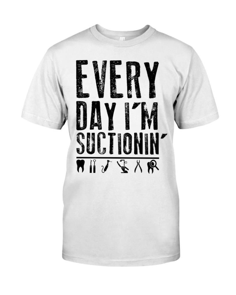 Every Day Im Suctioning Christmas Leopard Plaid Teeth Lights Dental Hygienists Dentists Shirts