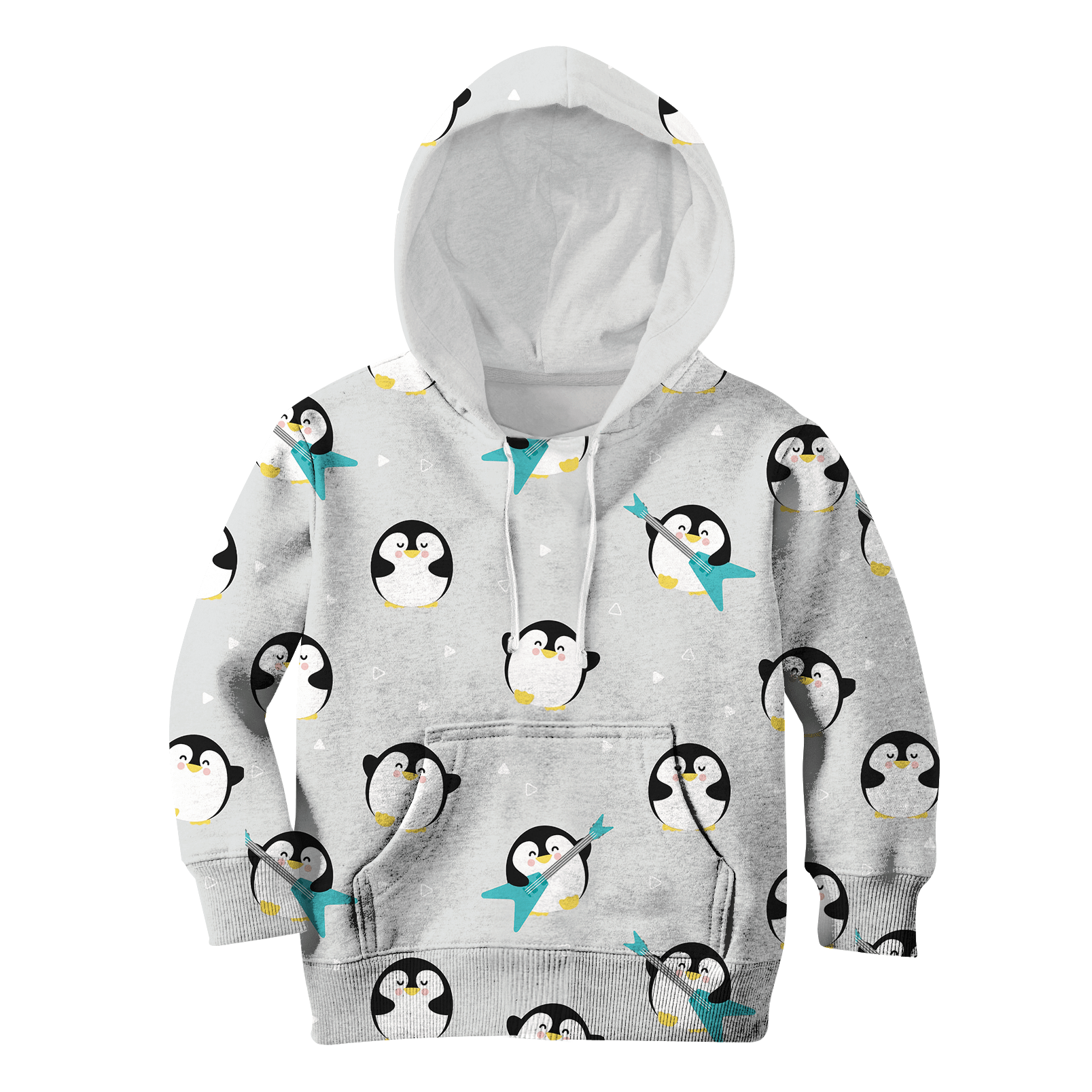 Chubby Penguin Playing Music Custom Hoodies T-Shirt Apparel