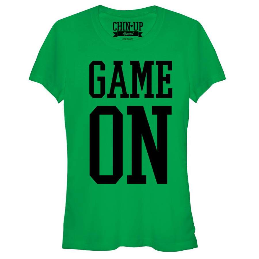 CHIN UP Junior’s Game On  T Shirt Kelly Green