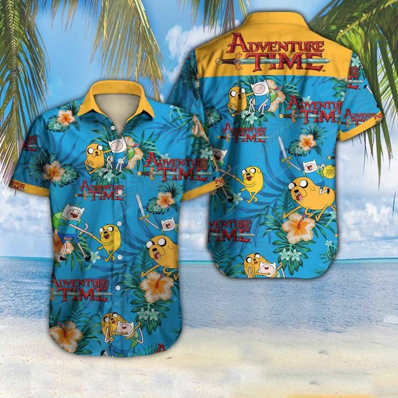 Adventure Time Hawaii Graphic Print Short Sleeve Hawaii Casual Shirt Ha22249