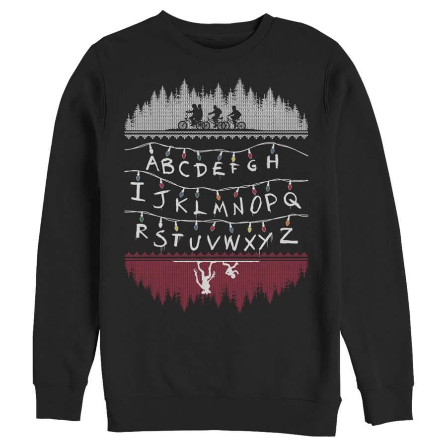 Stranger Things Men’s Alphabet Lights  Sweatshirt