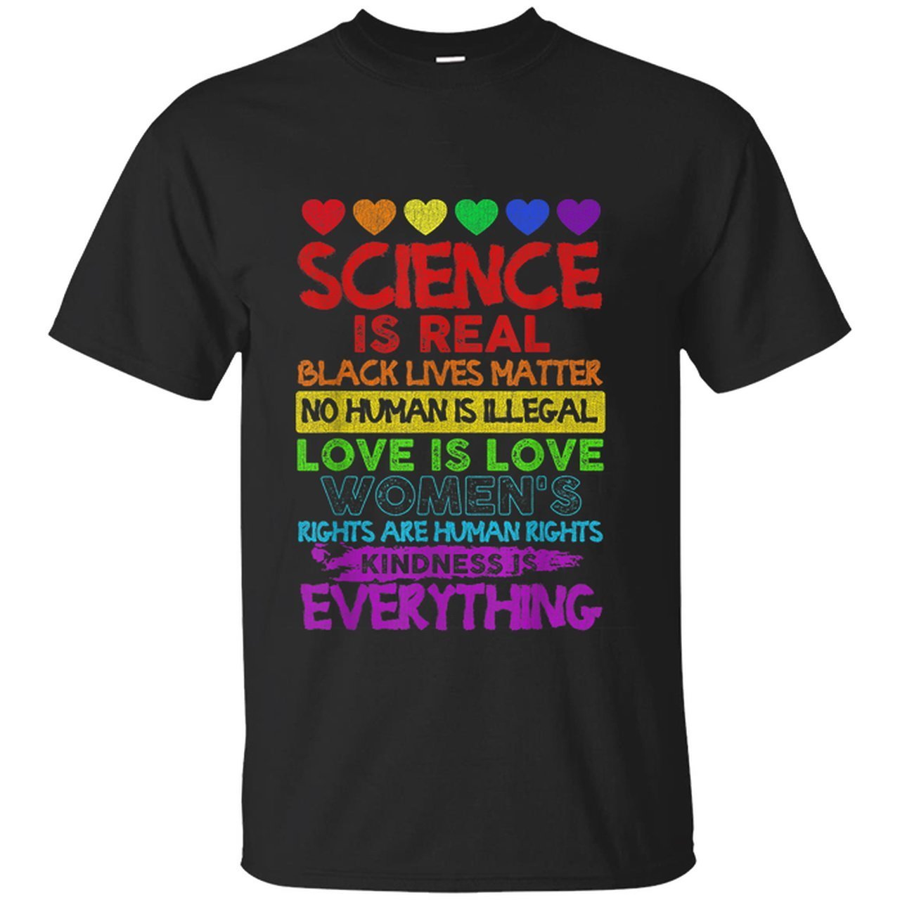 Science Is Real Black Lives Matter Lgbt Pride Flag Tshirt