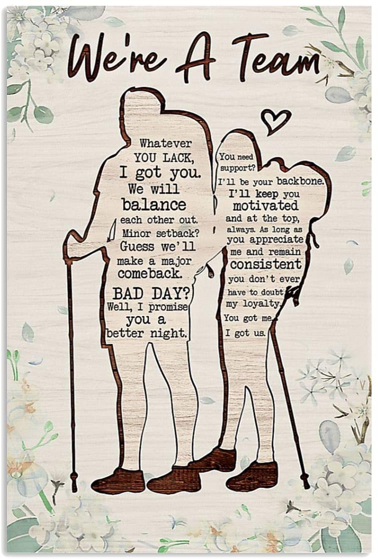 Vintage Man Hiking Lovers A Team Promise You A Better Night Poster Art Print      Home Decor Gift For Men Women Family Friend On Birthday Xmas