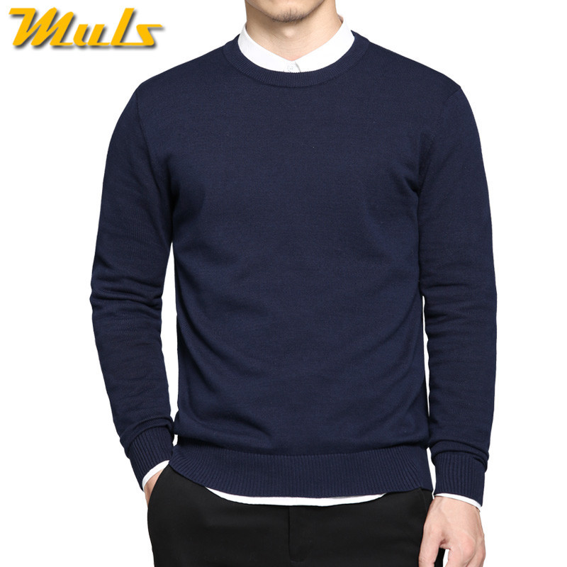 2017 Spring mens pullover sweaters Simple style cotton O neck sweater jumpers Autumn Thin male knitwear Blue Gray Black M-4XL alx