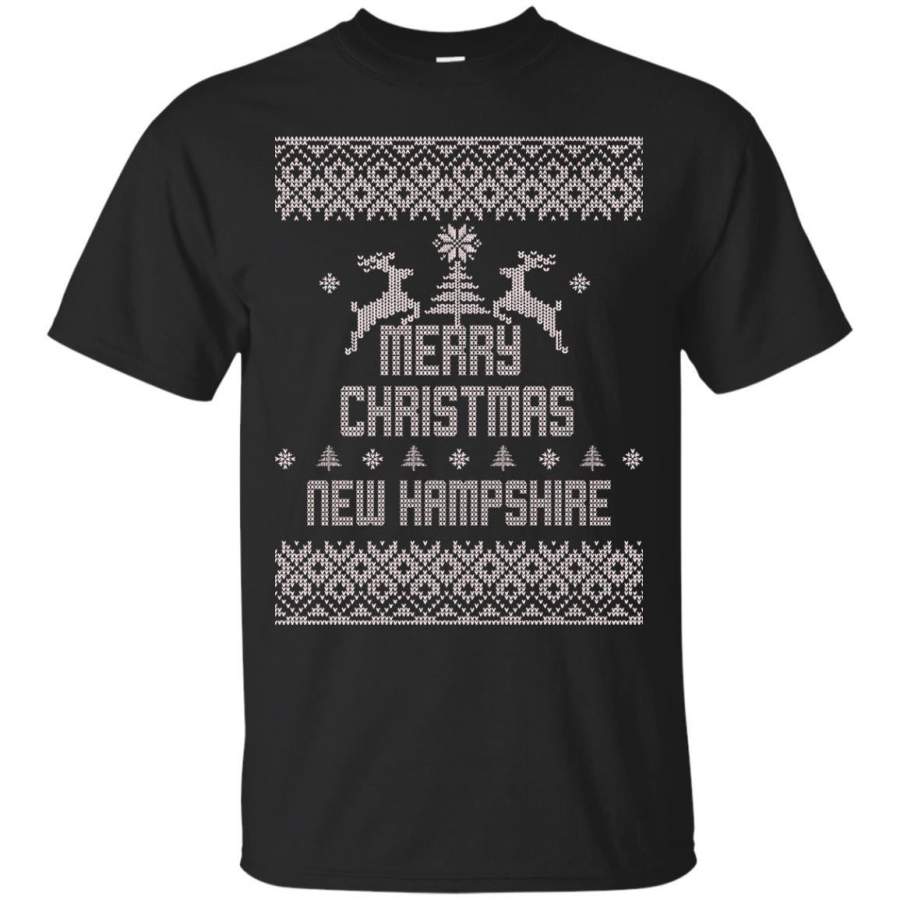 NEW HAMPSHIRE – Merry Christmas New Hampshire T Shirt & Hoodie