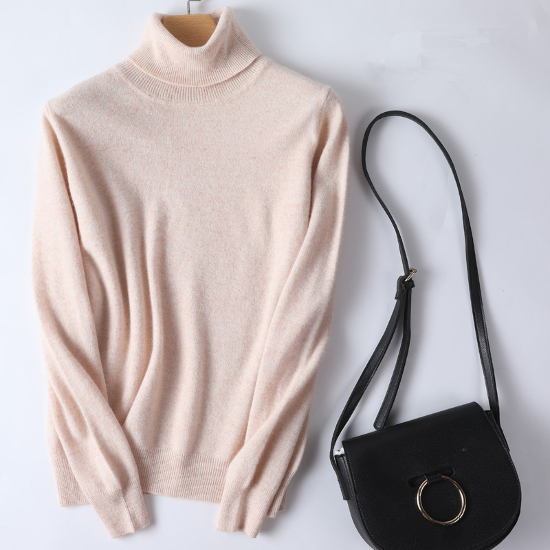 100% Cashmere Turtleneck Women Sweater 2022 Autumn Winter Base Warm All-match Knitted Pullover Jersey Pull Femme Hiver Jumper alx