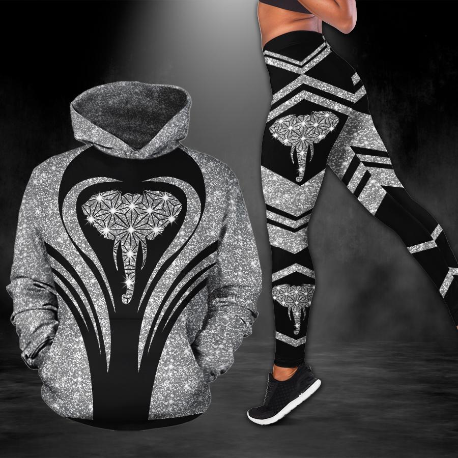 Silver Elephant Twinkle Combo Hoodie & Legging