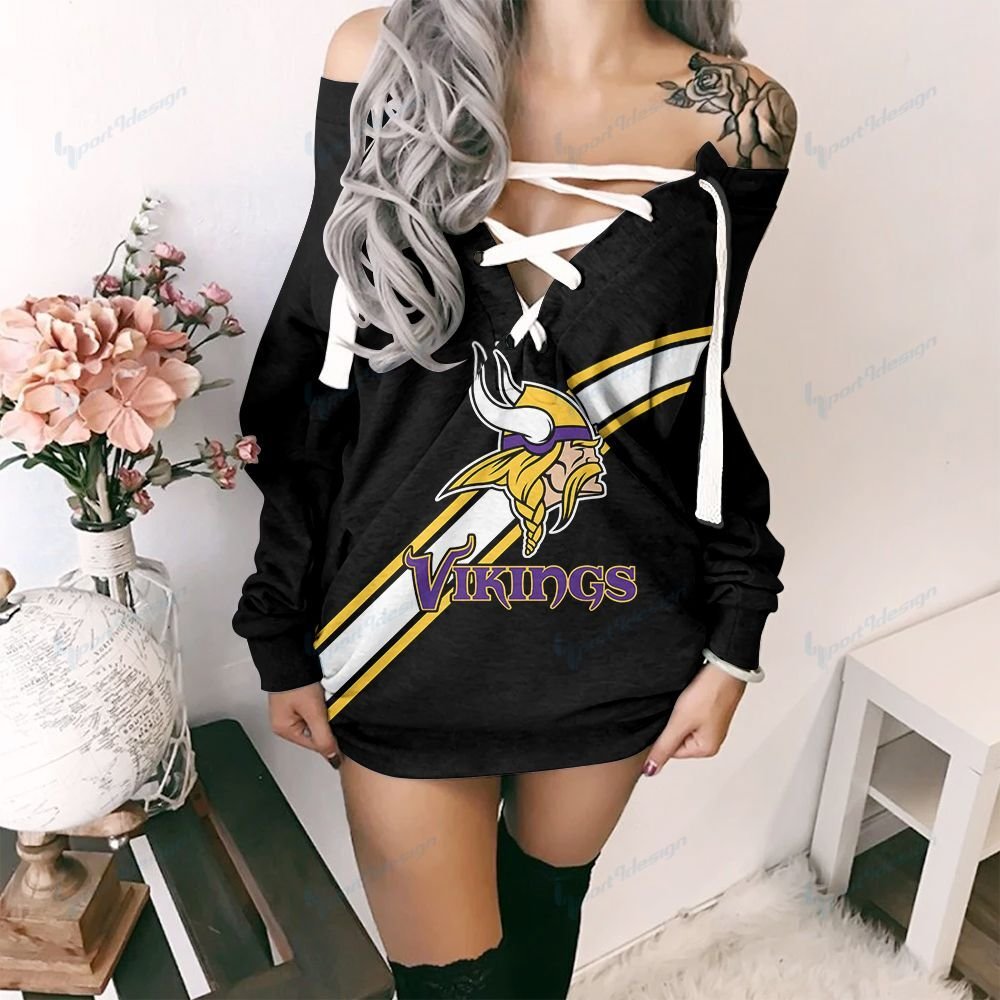 Minnesota Vikings Lace-Up Sweatshirt 62