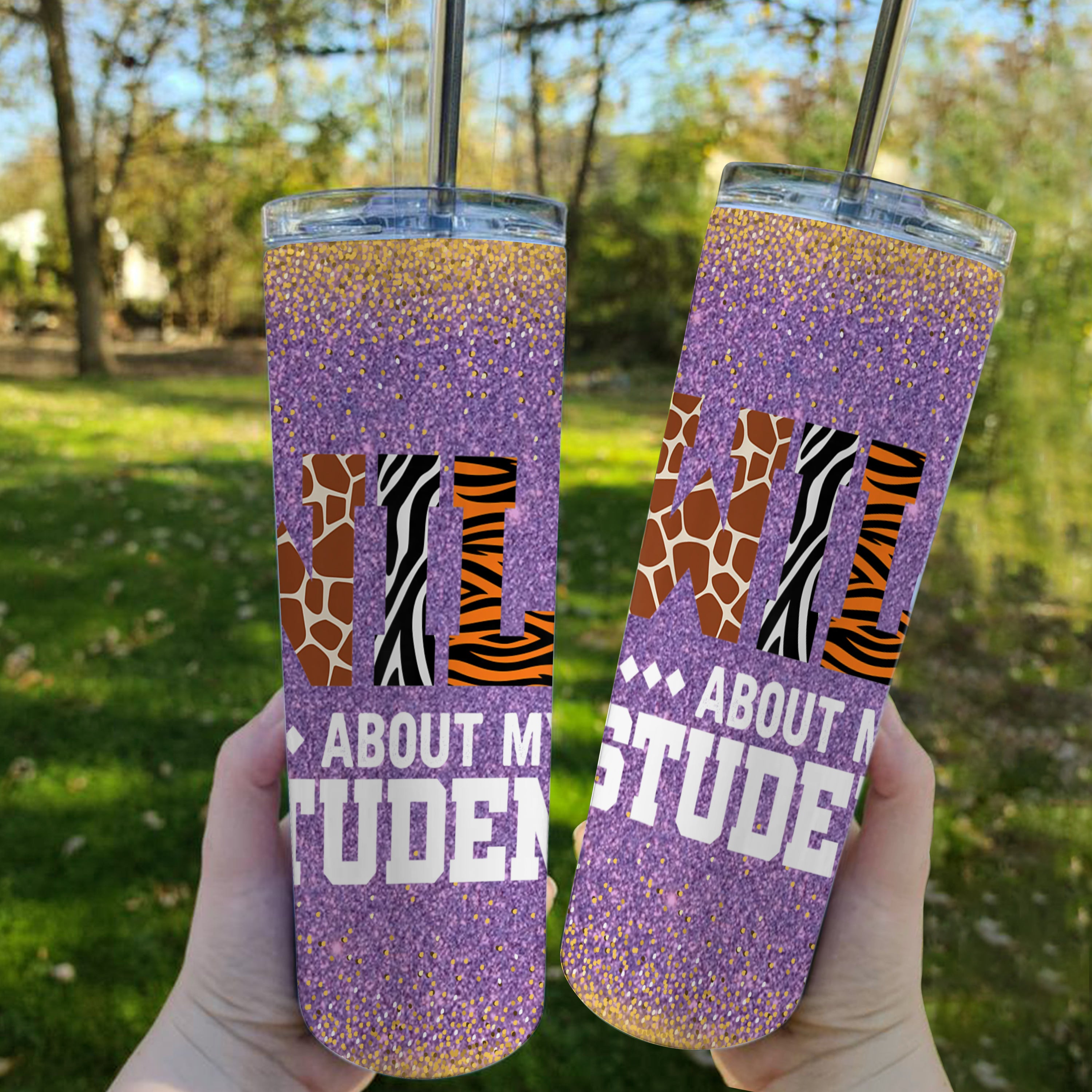 Back To School Skinny Tumbler Wild About My Students Shirt Animals Teacher Gift Back To School Gift