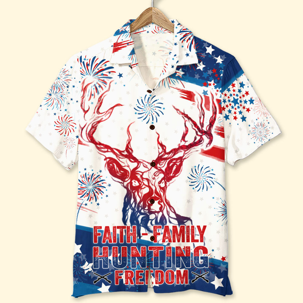 Independence Day Faith Family Hunting Freedom Hawaii Shirt Gift For Him Ha38966