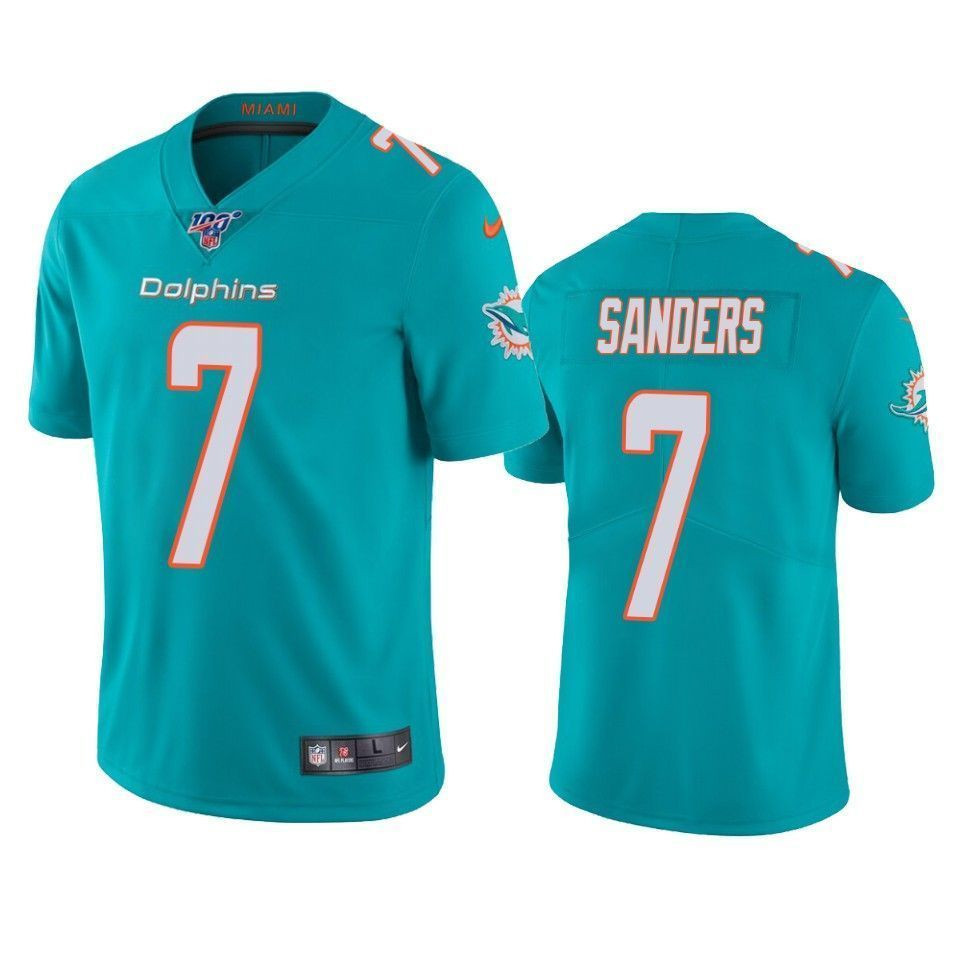 Miami Dolphins Jason Sanders Aqua 100Th Season Vapor Limited 3D Jersey