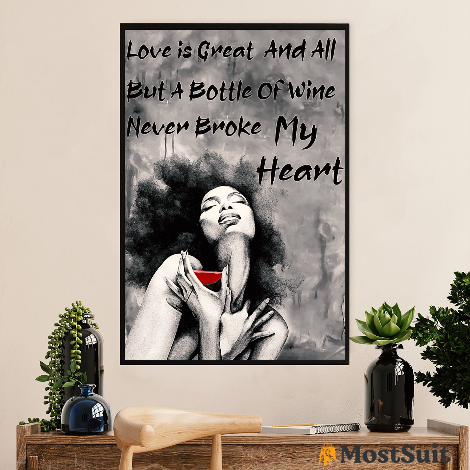 African American Afro Poster | Gift For Black Girl | Juneteenth Day Room Wall Art – Never Broke My Heart