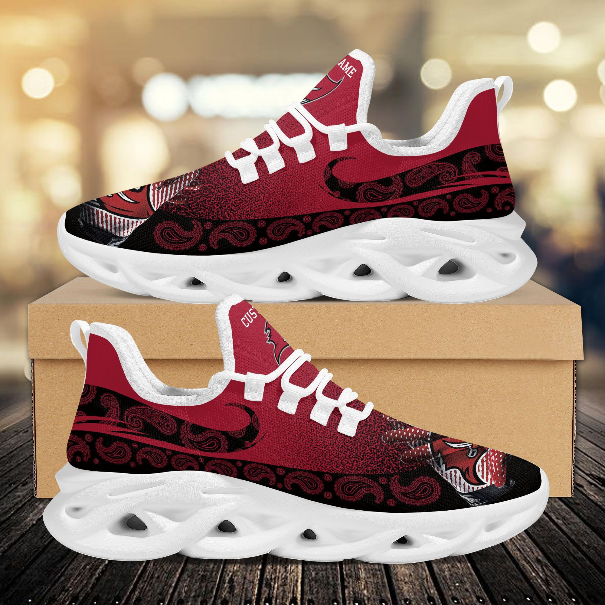 Tampa Bay Buccaneers Custom Name Sport Max Soul Sneaker Shoes For Fans