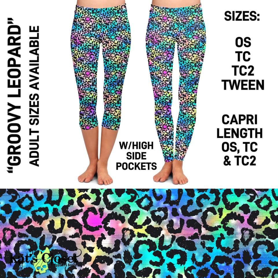 Groovy Leopard Leggings & Capris W/Pockets – Pre-Orders Closed  Eta Late April