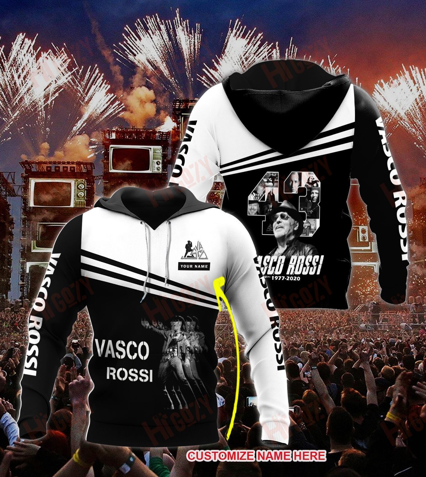 Baeelly™ Vasco Rossi Hoodie 3D All Over Printed Clothes – Mt796