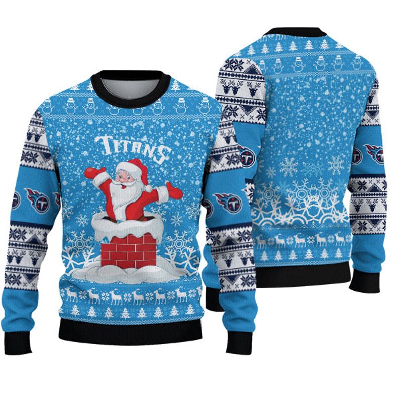 Vintage Tennessee Titans Sweatshirt Cute Santa Claus