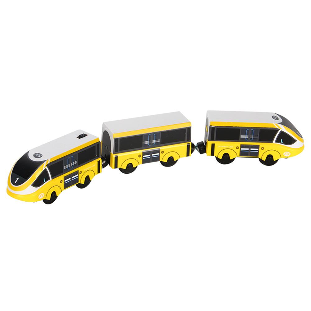 Electric Train Toy Magnetic Train Toy Miniature Train Toy Compatible with Almost All Wooden Tracks alx
