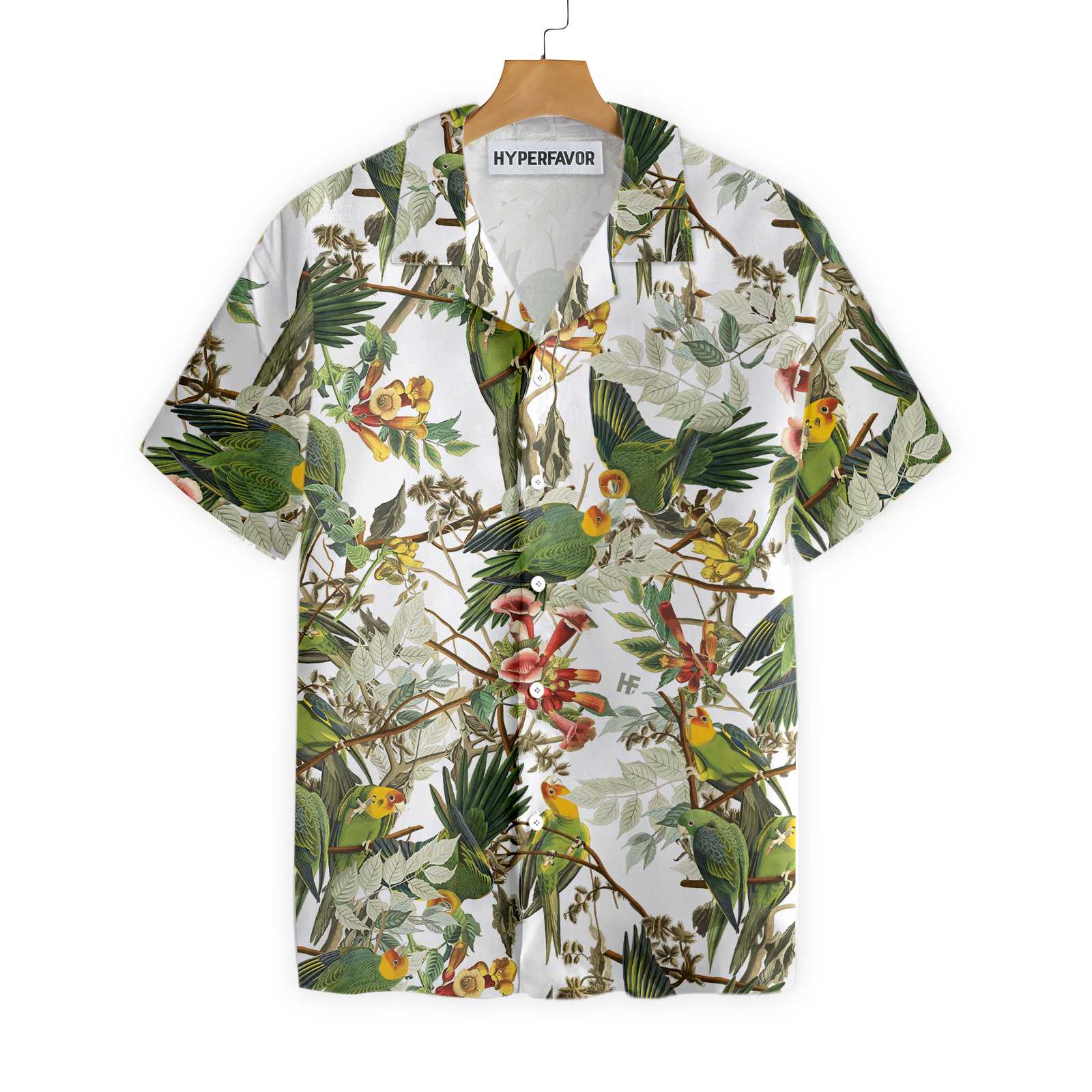 Audubon Carolina Parrot Shirt For Men Hawaii Ha39541