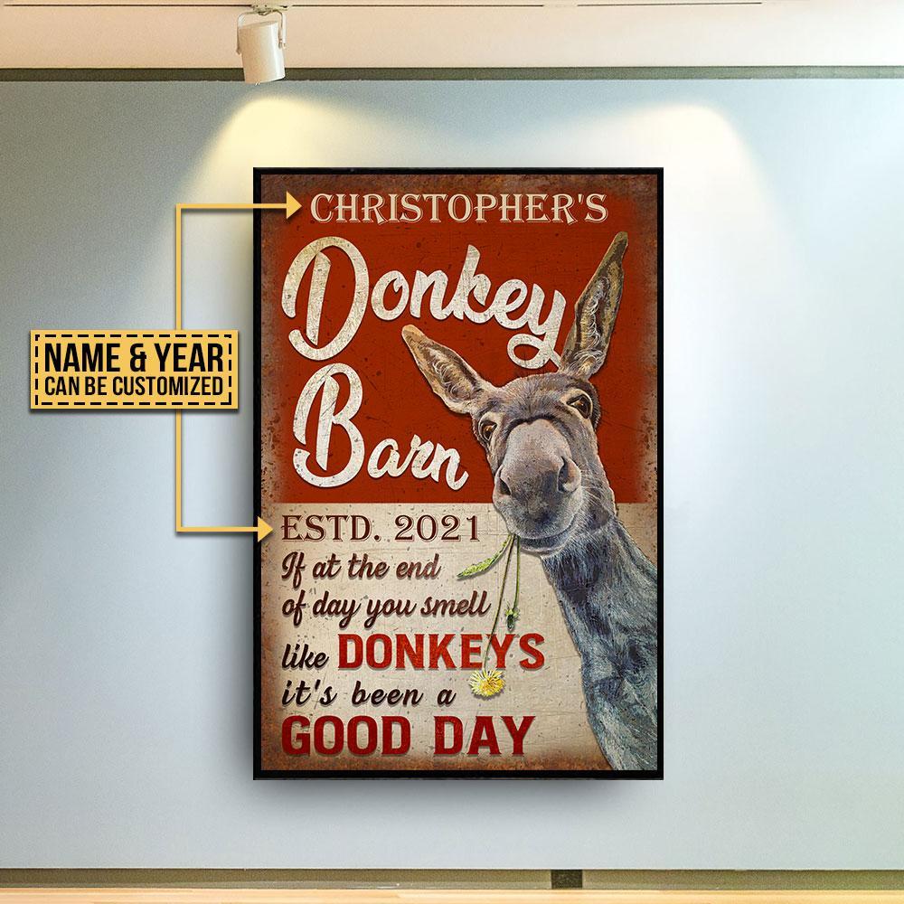 Custom Name Year - Donkey Barn Good Day | Poster | Father's Day Gift ...