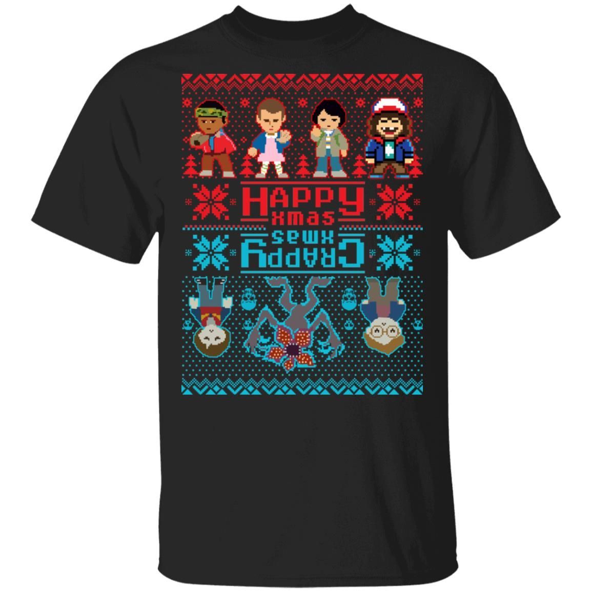 Stranger Things Crappy Xmas Ugly Christmas Shirt