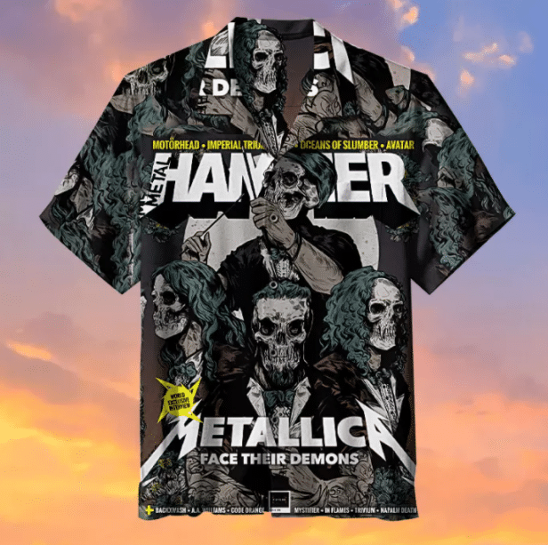 Metallica For Man And Woman Print Short Sleeve Hawaii Shirt Ha13683