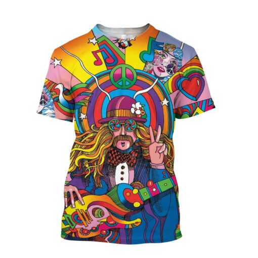 Fall In Love With Hippie Guys 3D All Over Printed Shirts For Men And Women, Hippie Lover, Hippie Soul