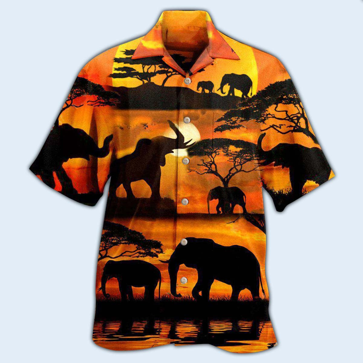 Elephant You’Re Stronger Than You Think In Yellow Sky Hawaiian Shirt