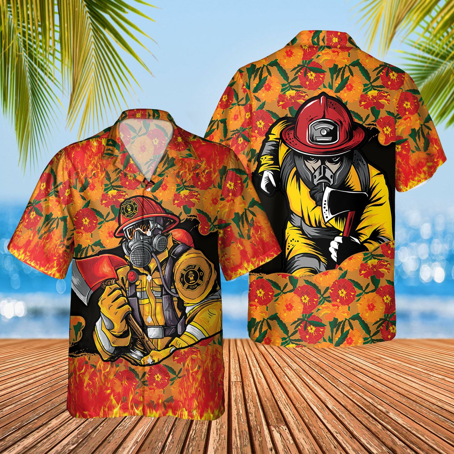 Firefighter Hawaiian Shirt Ha32586