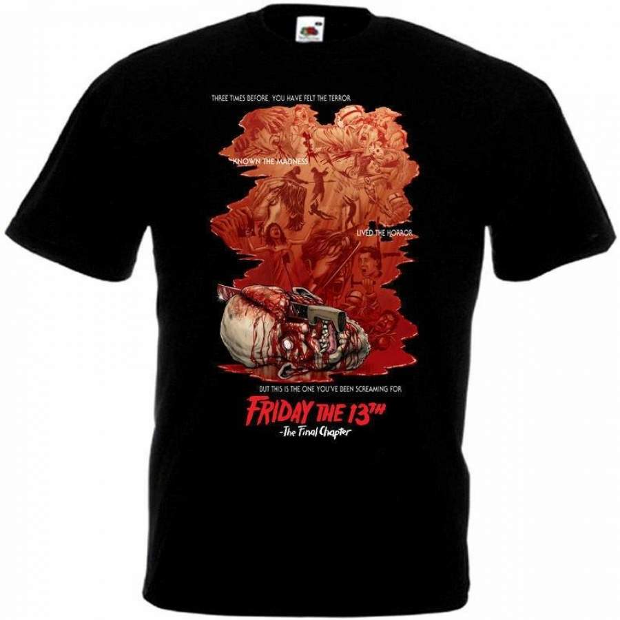 Friday The 13Th V15 T Shirt Black Movie Poster All Sizes S-5Xl