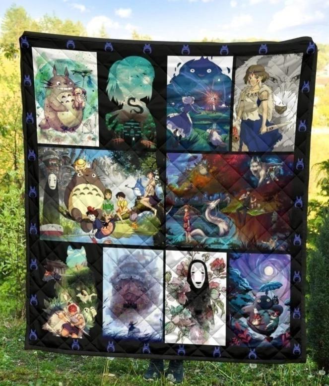 Ghibli Studio Anime Quilt Blanket For Fan TT07