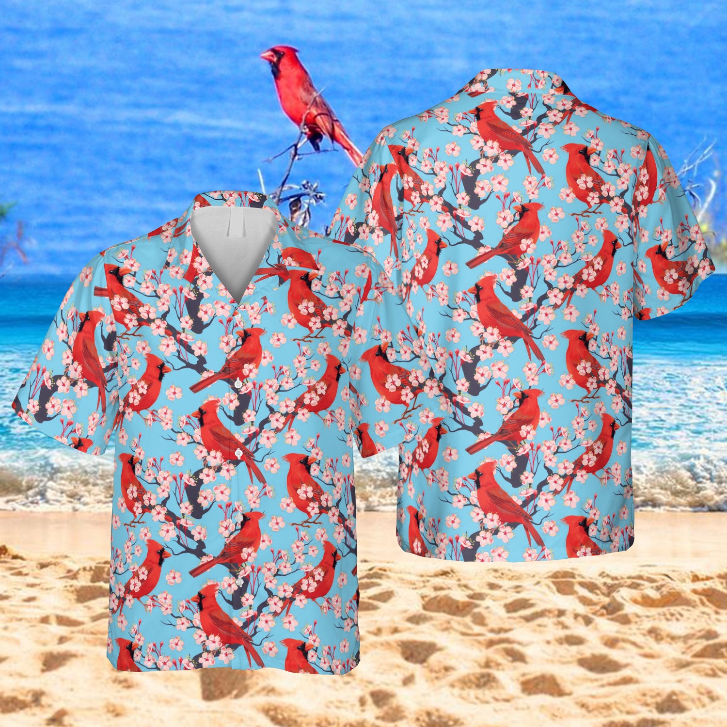 Northern Cardinal Hawaiian Reyn Spooner Shirts Ha88763