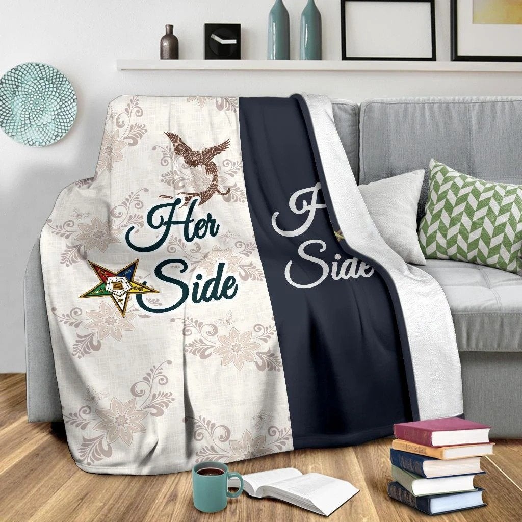 Wonderprint Home Set Couple Order Of The Eastern Star Oes Premium Blanket Lt10