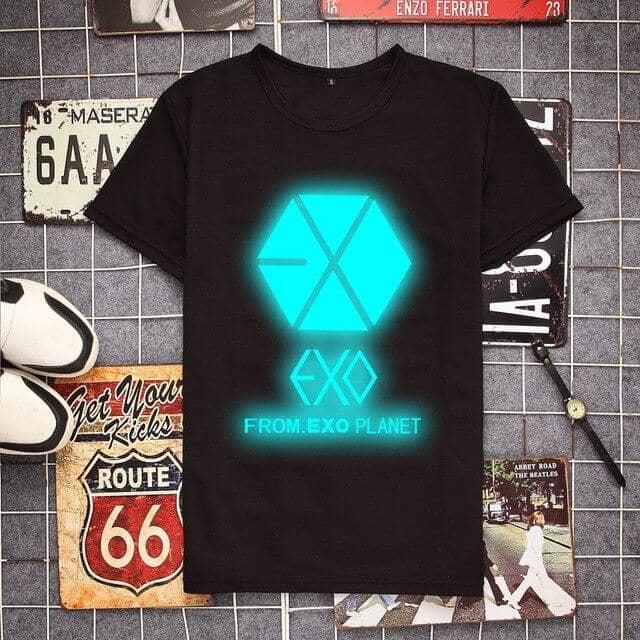 Women/Men Loose Tops New Plus Size Kpop Exo T-Shirt Tees