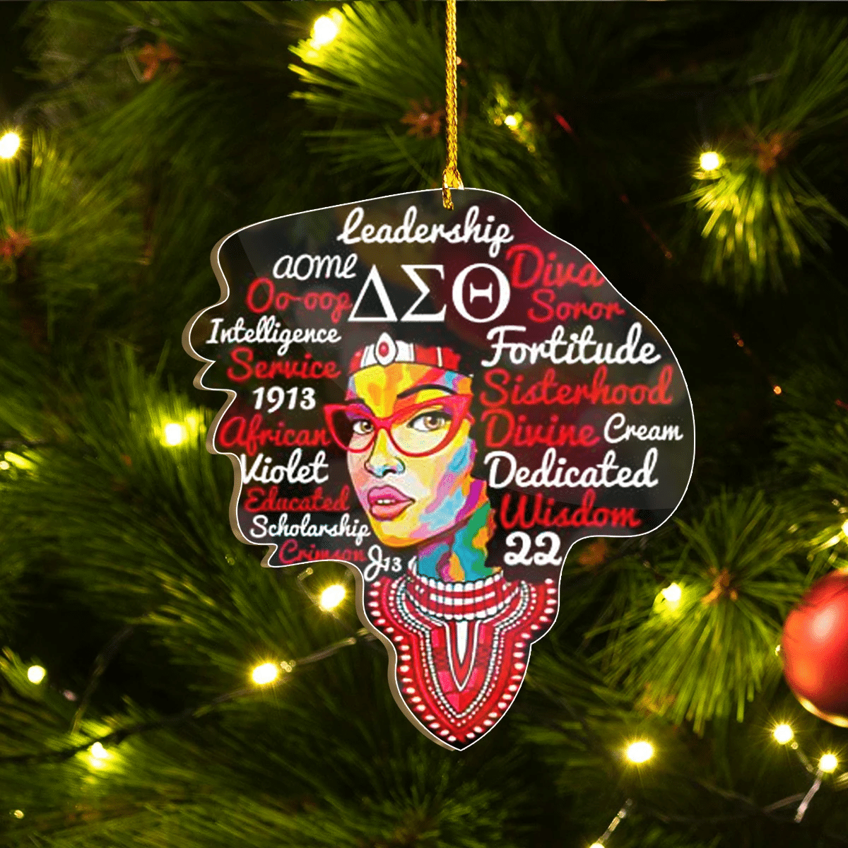 Getteestore Ornament – Delta Sigma Theta Symbol Custom Shape Ornament A31