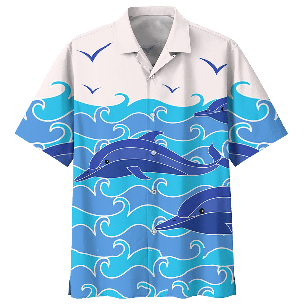 Dolphin  Blue Nice Design Unisex Hawaiian Shirt For Men And Women Dhc17062799