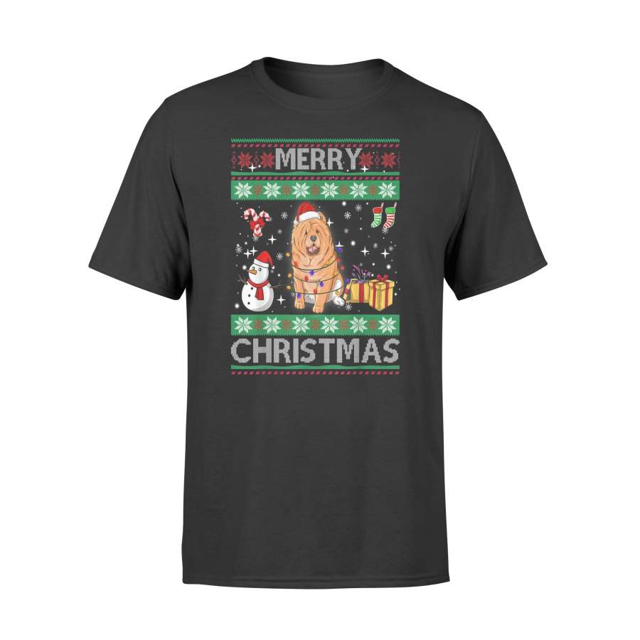 Chow Chow Dog Owner Ugly Christmas Santa Gift Funny T-Shirt – Standard T-shirt