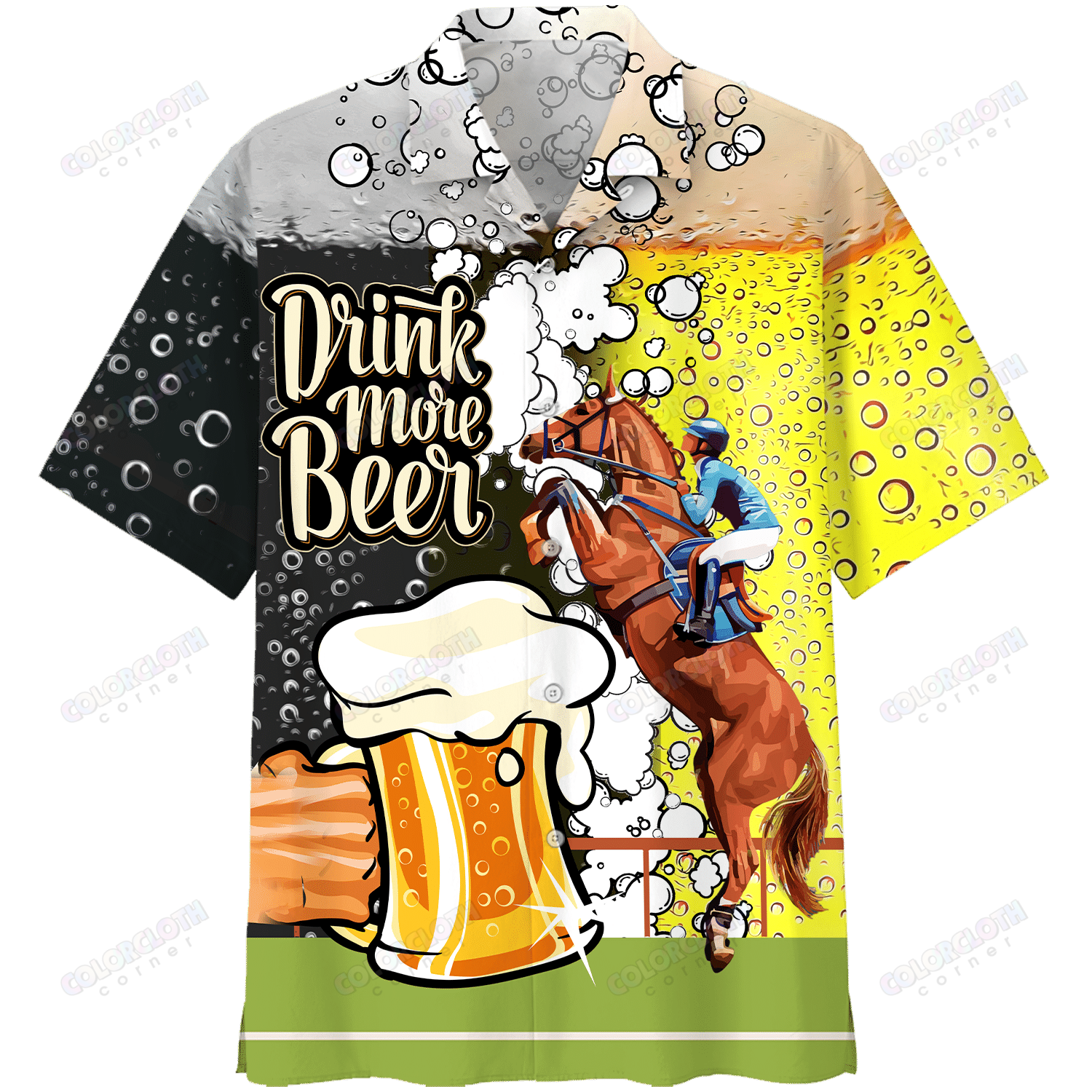 Horse Racing Beer Hawaii Shirt And Shorts Ha102854