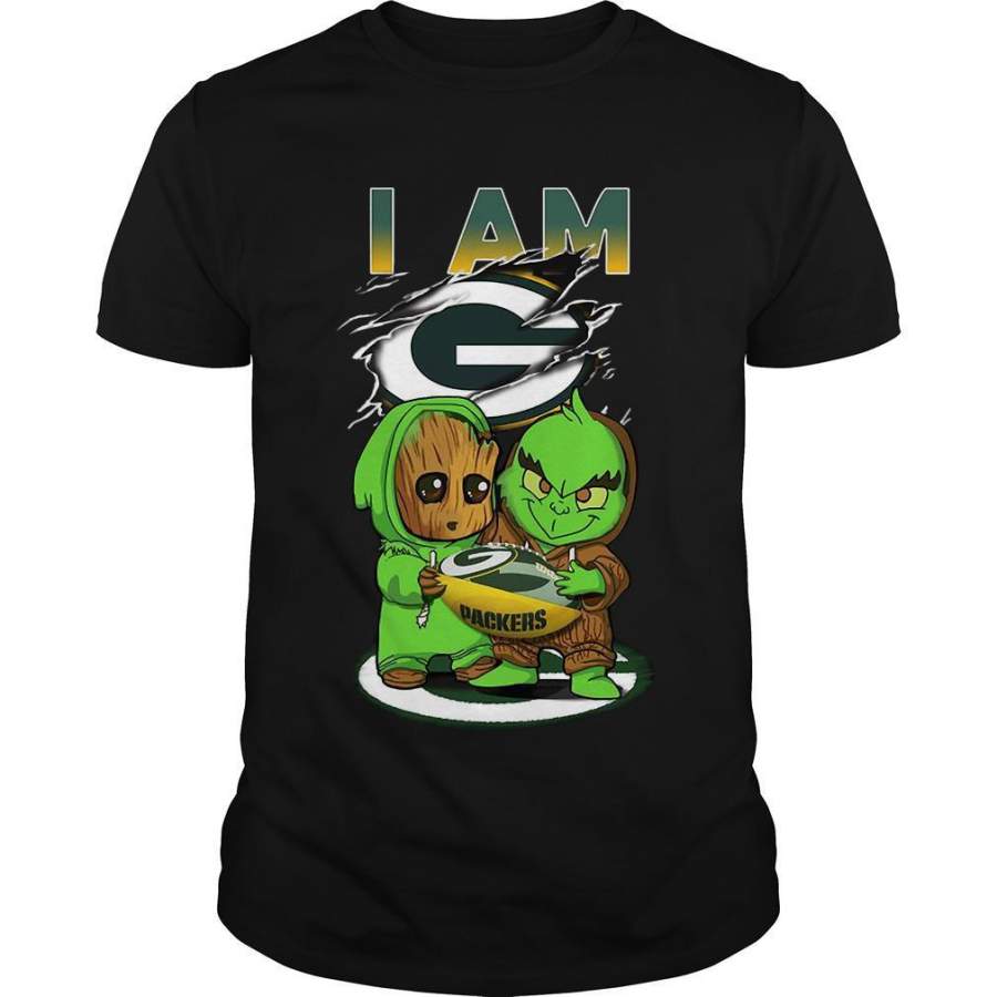 Baby Groot and Baby Grinch I Am Green Bay Packers Shirt Trending T Shirt