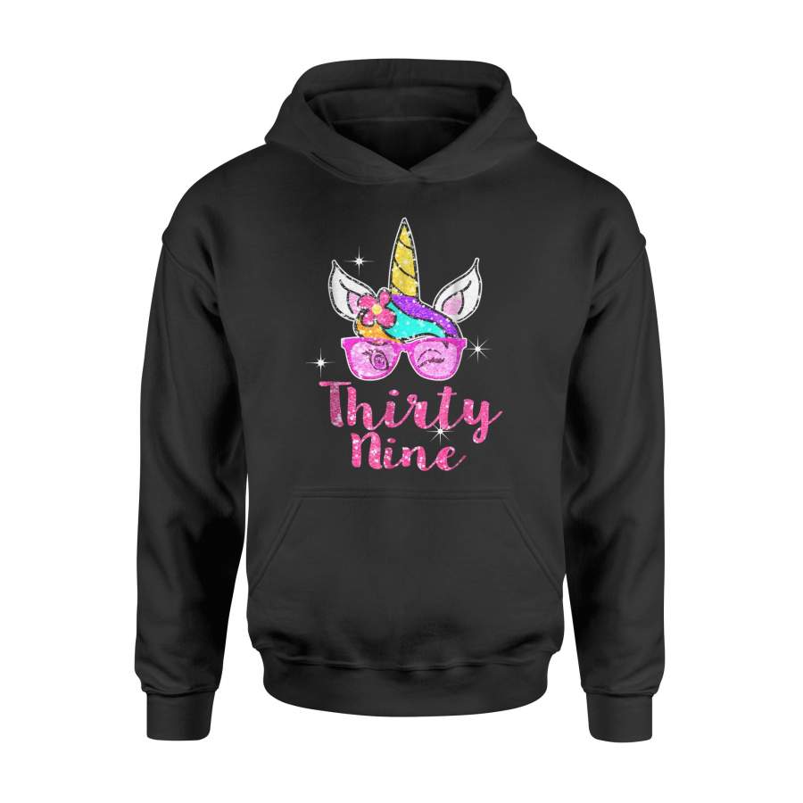 39th Birthday Unicorn Gift For BirthdayHoodie