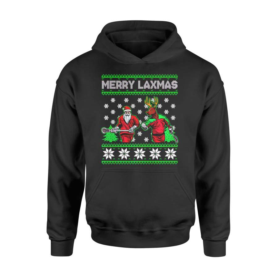Christmas gift idea Merry LAMAX Lacrosse Santa Reindeer T-Shirt – Standard Hoodie
