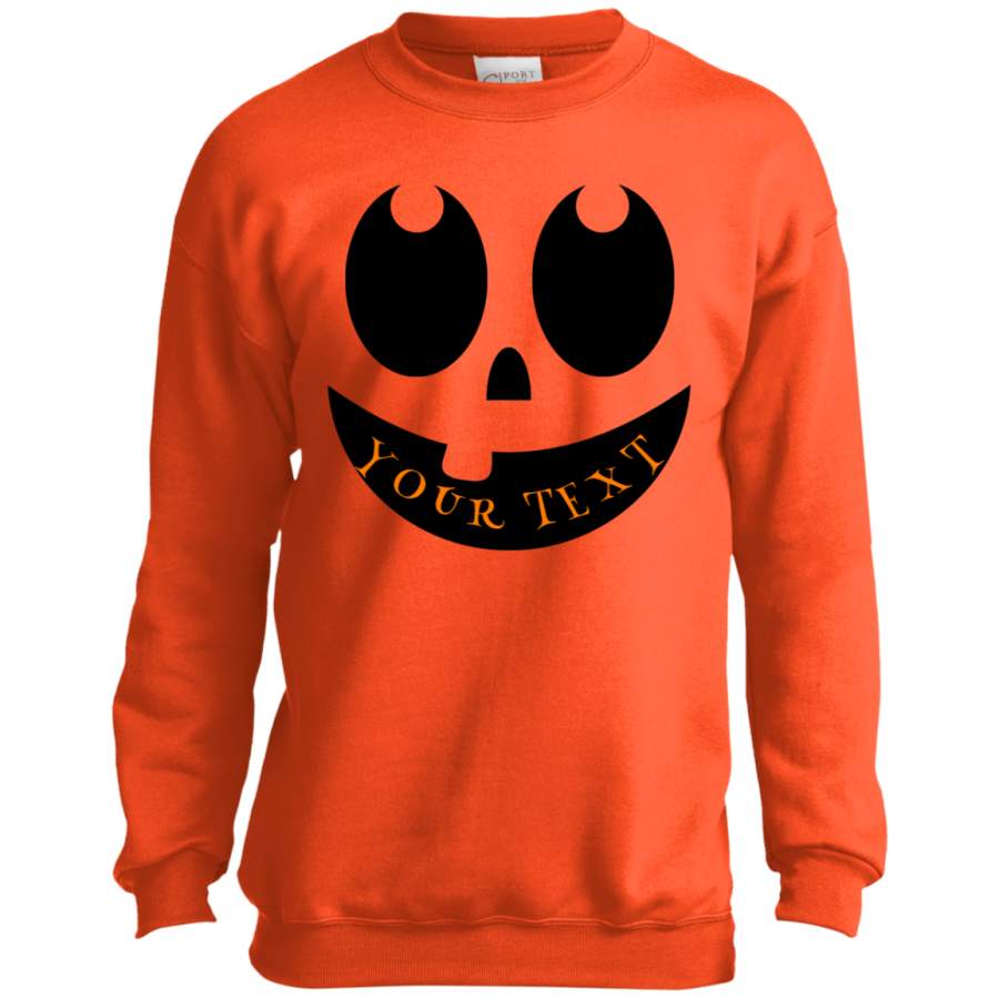 Halloween Pumpkin face funny Youth Tshirt/LS/Sweatshirt/Hoodie