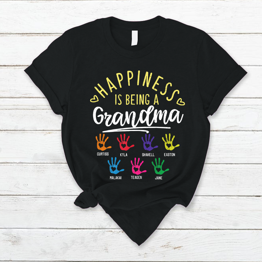 Happiness Is Being A Grandma Hands T-Shirt