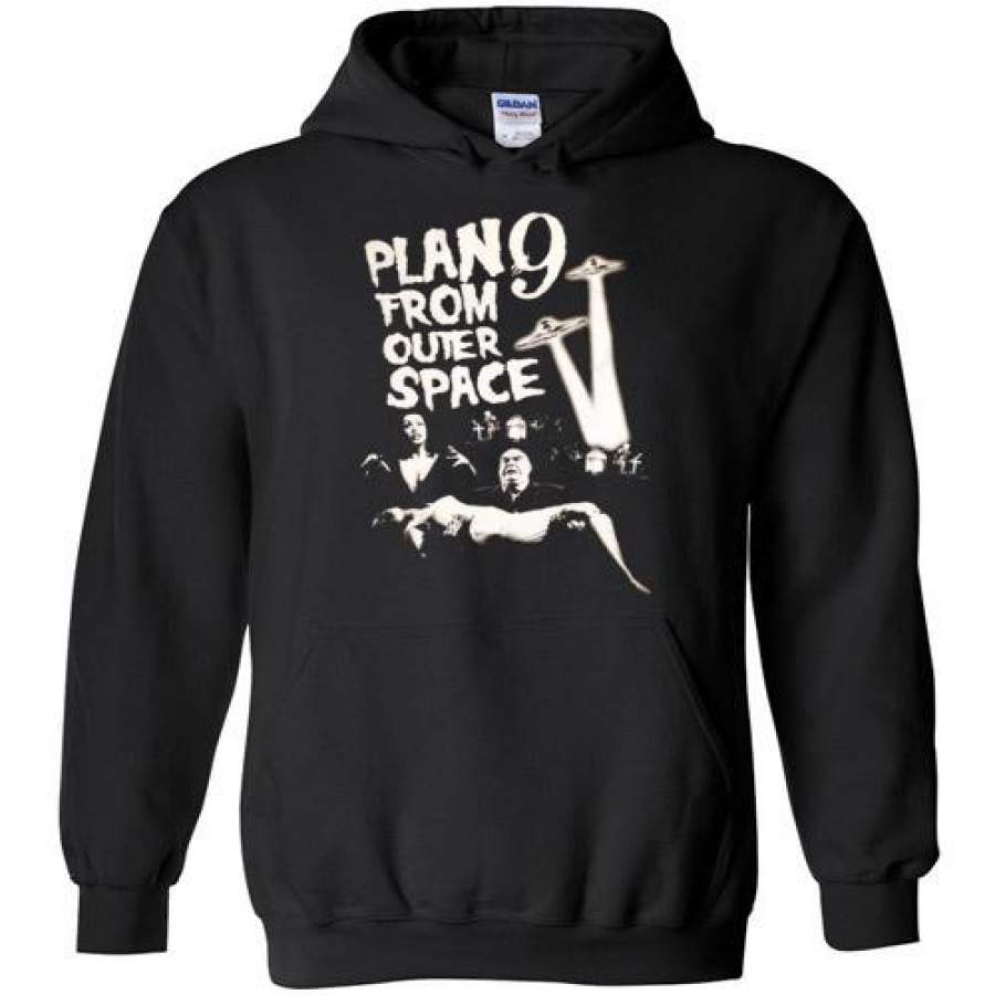 Plan 9 from Outer Space Horror Movie Ed Wood ,Vampira ,Tor Johson ,  Gildan Heavy Blend Hoodie T-Shirt