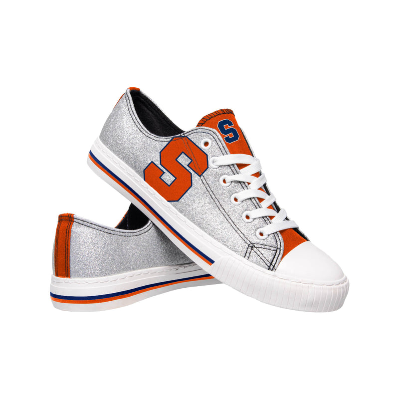 Syracuse Orange NCAA Womens Glitter Low Top Canvas Shoes