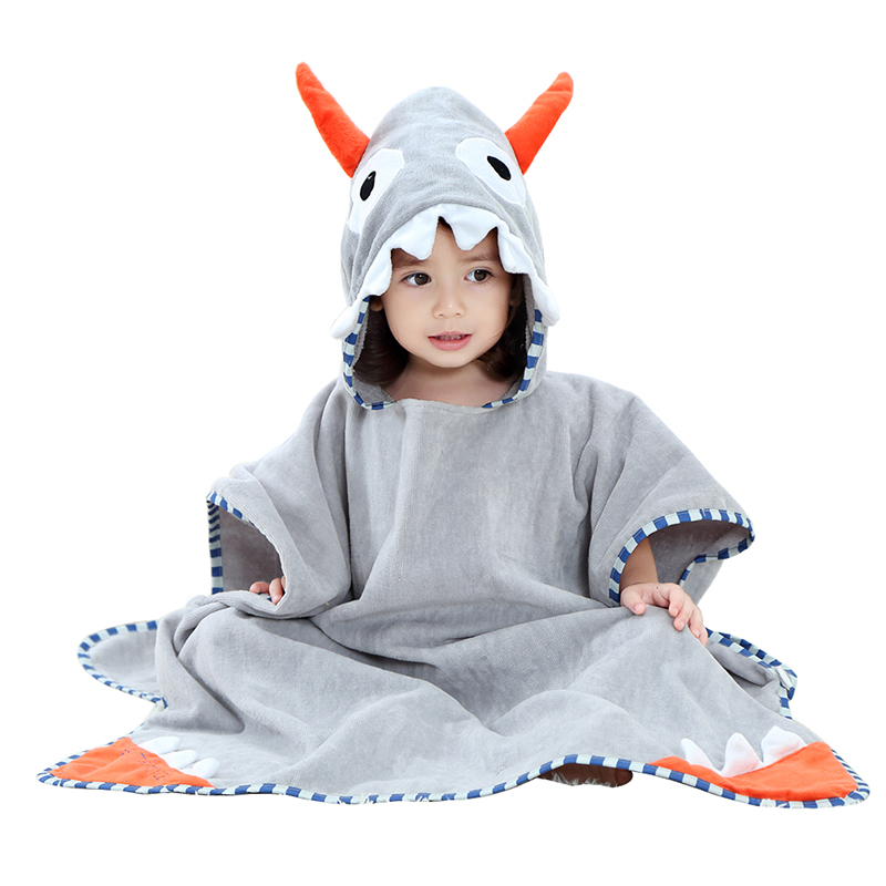 Baby Dinosaur Hooded Bath Towel Pajamas Newborn Dinosaur Bathrobe Cosplay Romper alx