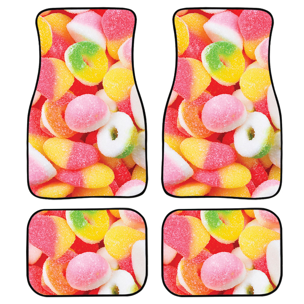 Sweet Gummy Print Front And Back Car Floor Mats, Front Car Mat