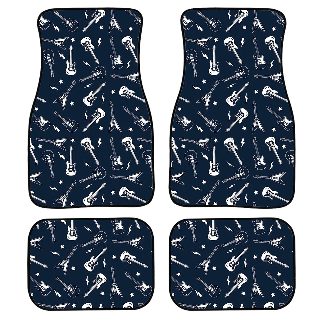 Electric Guitar Pattern Print Front And Back Car Floor Mats, Front Car Mat