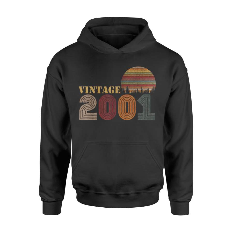 18th Birthday Gift Idea 2001 Vintage Retro 18 Years Old 18th Birthday Gift – Standard Hoodie