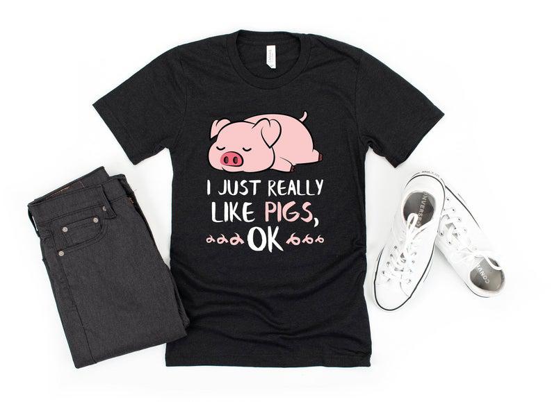 Pig Girl T Shirt Funny Animal Shirt Pig Gifts Funny Animal Tee Pig Gift Idea Cute Pig Shirt Pig Lover Tshirt Vintage Farm